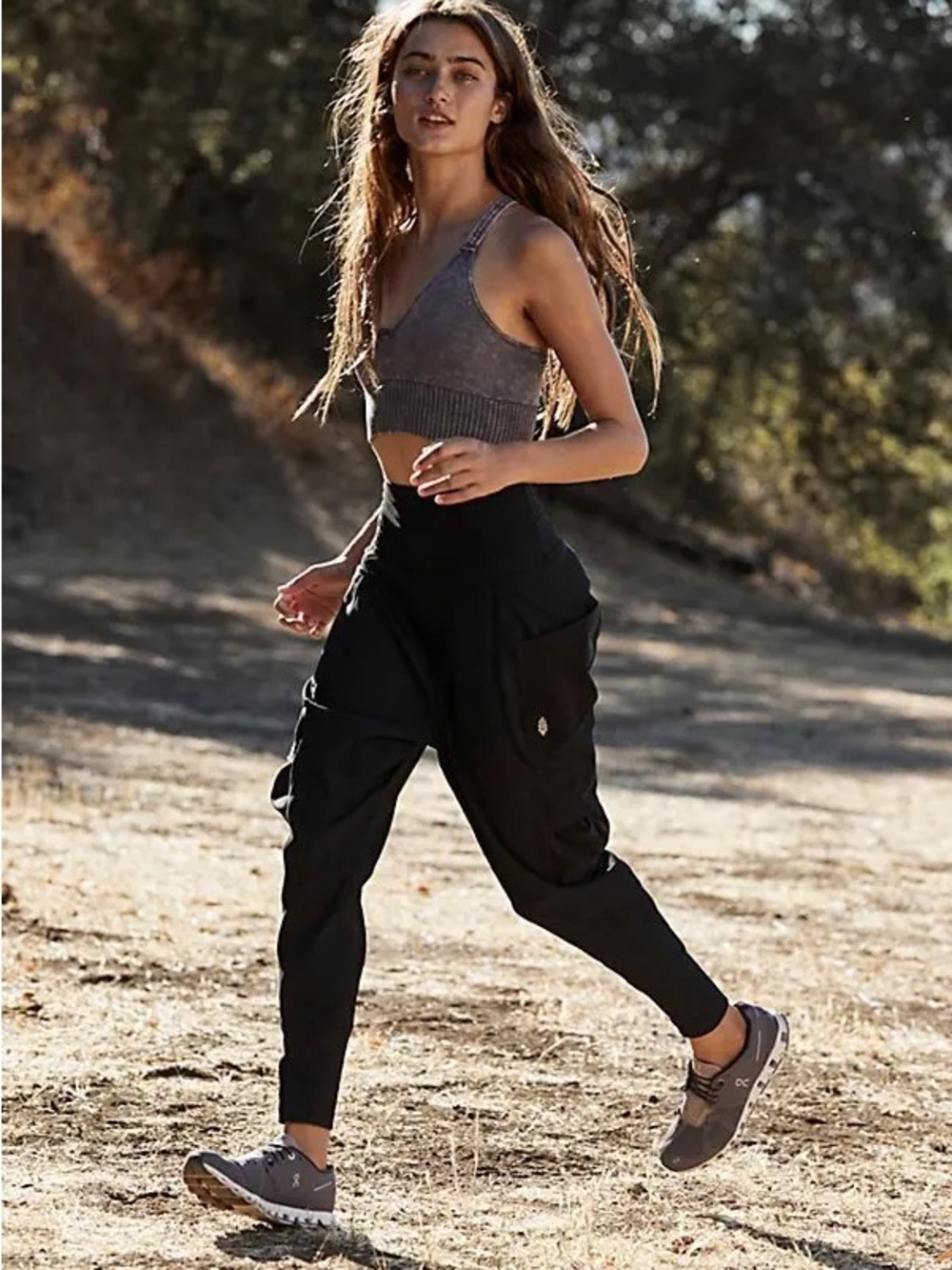 Free People Movement Take a Hike Harem Pants in Black